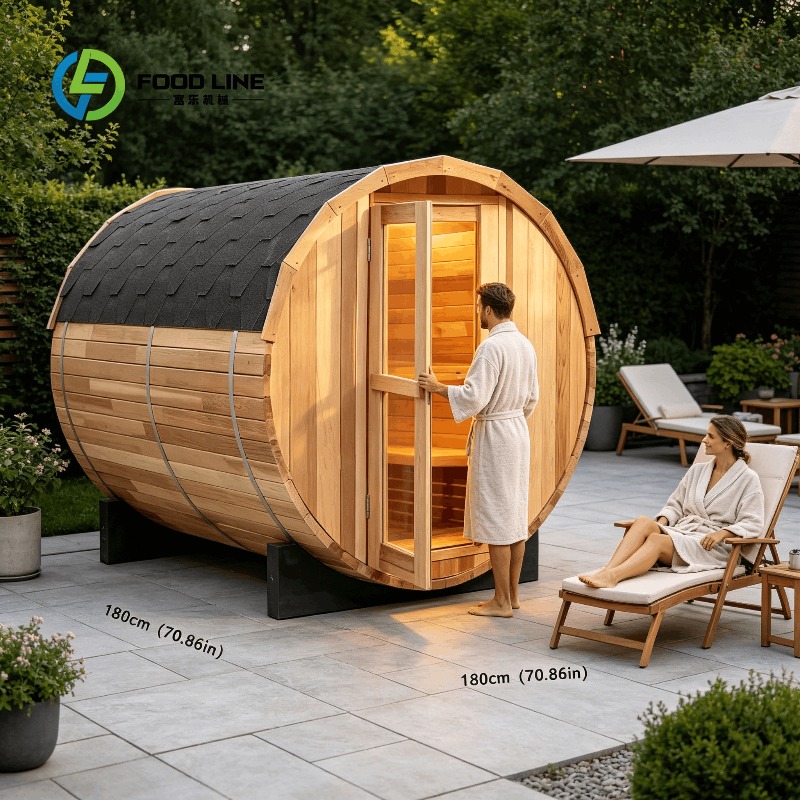 Spa Wellness Design - カスタマイズ可能な屋外ドライサウナ（ガラス扉、木製フレーム付き）裏庭ウェルネススパ用、大量注文、お手頃価格、モダンデザイン