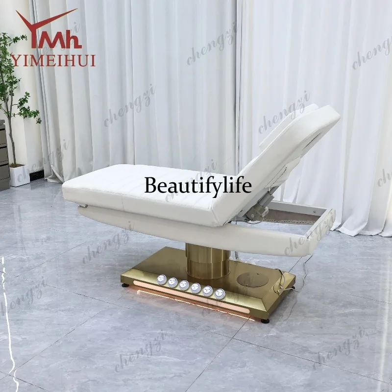 Spa Wellness Beauty - M138 TTT調整可能な電動3モーター美容まつげフェイシャルテーブルマッサージベッド（エステティシャン、スパ、ウェルネスセラピー、サロン、美容用）