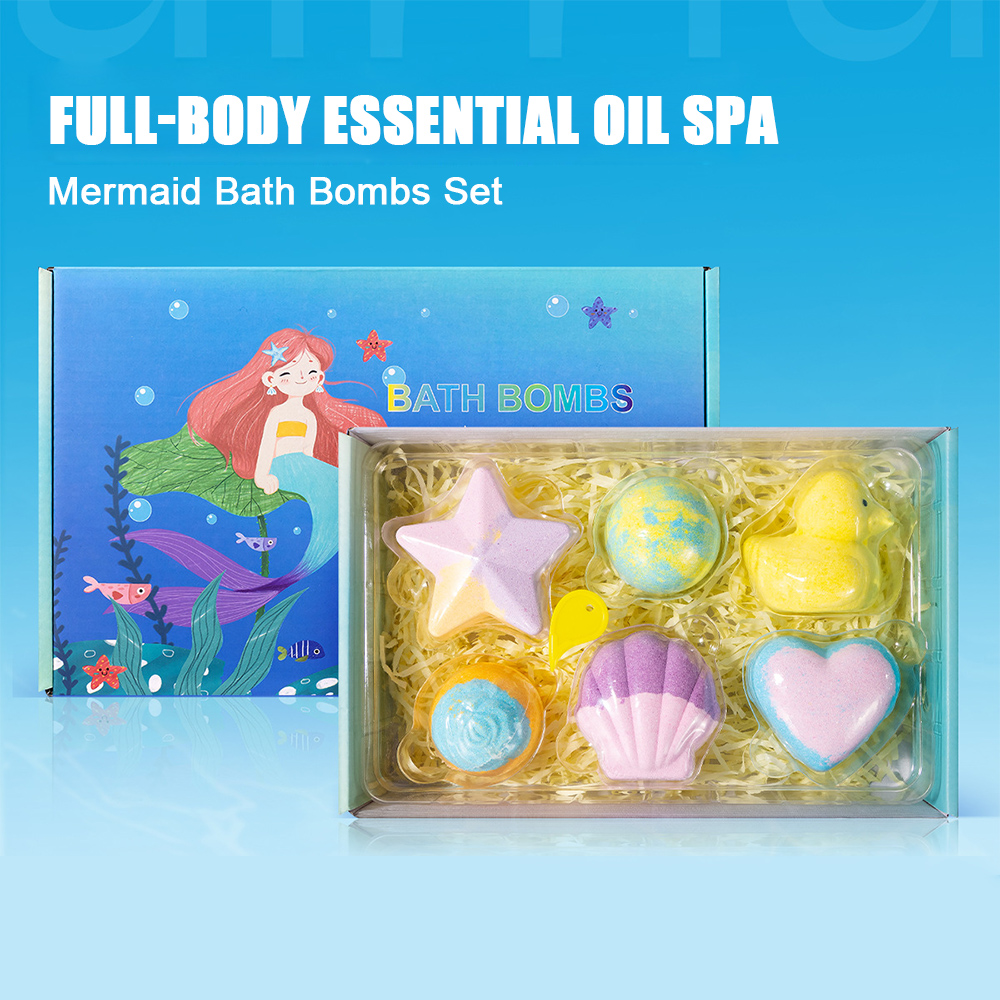Spa And Wellness - 女性向けバスボムギフトセット6個入り、天然エッセンシャルオイル配合のリラクゼーションスパ用バスボム、お母さんへの誕生日・母の日ギフト