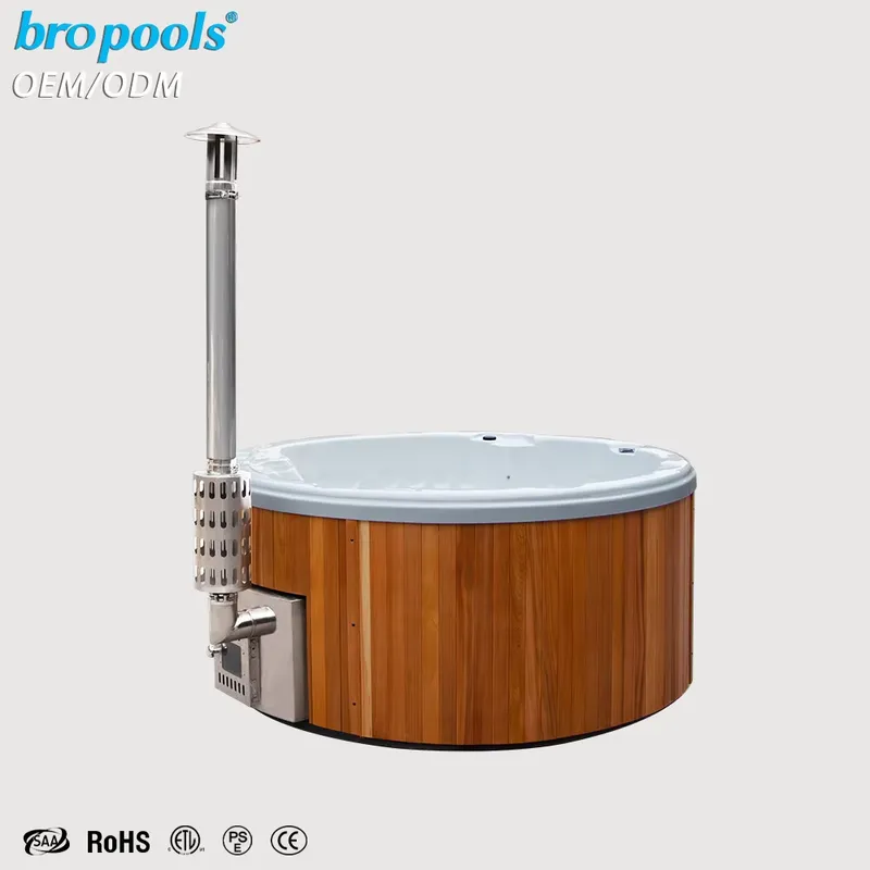 4人用シダーアクリル製ジェットバス、モダンな丸型デザイン、L - Spa Wellness Design のレビューと価格