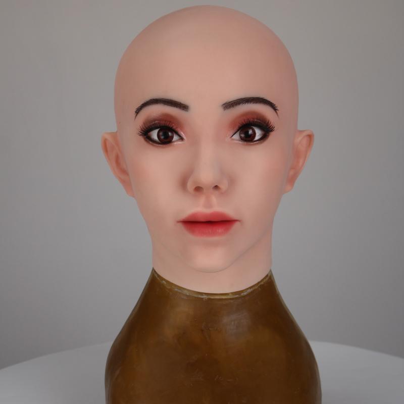 リアルな肌の質感を持つ女性用シリコン製フェイスマスク、高シミ - Face Mask Silicone のレビューと価格