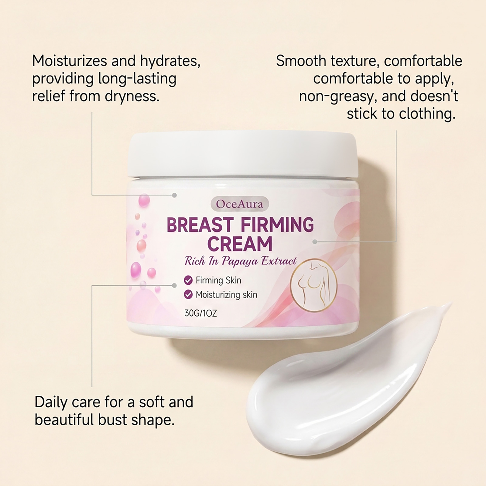 バストプランピングファーミングクリーム女性用毎日の胸部マッサ - Spa And Wellness のレビューと価格