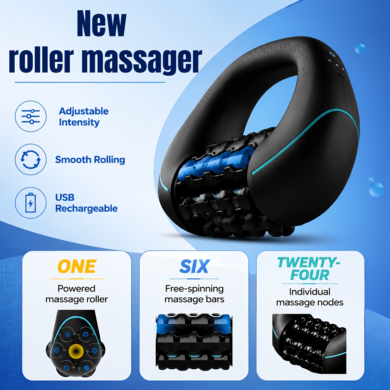 ハンドヘルド電動ローラーインパクトマッサージャー、充電式ポー - Spa And Wellness のレビューと価格
