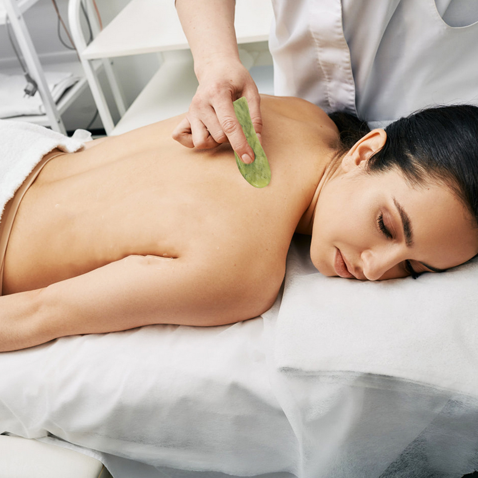 2 個天然翡翠グアシャスクレーピングプレートフェイシャルバッ - Spa And Wellness のレビューと価格