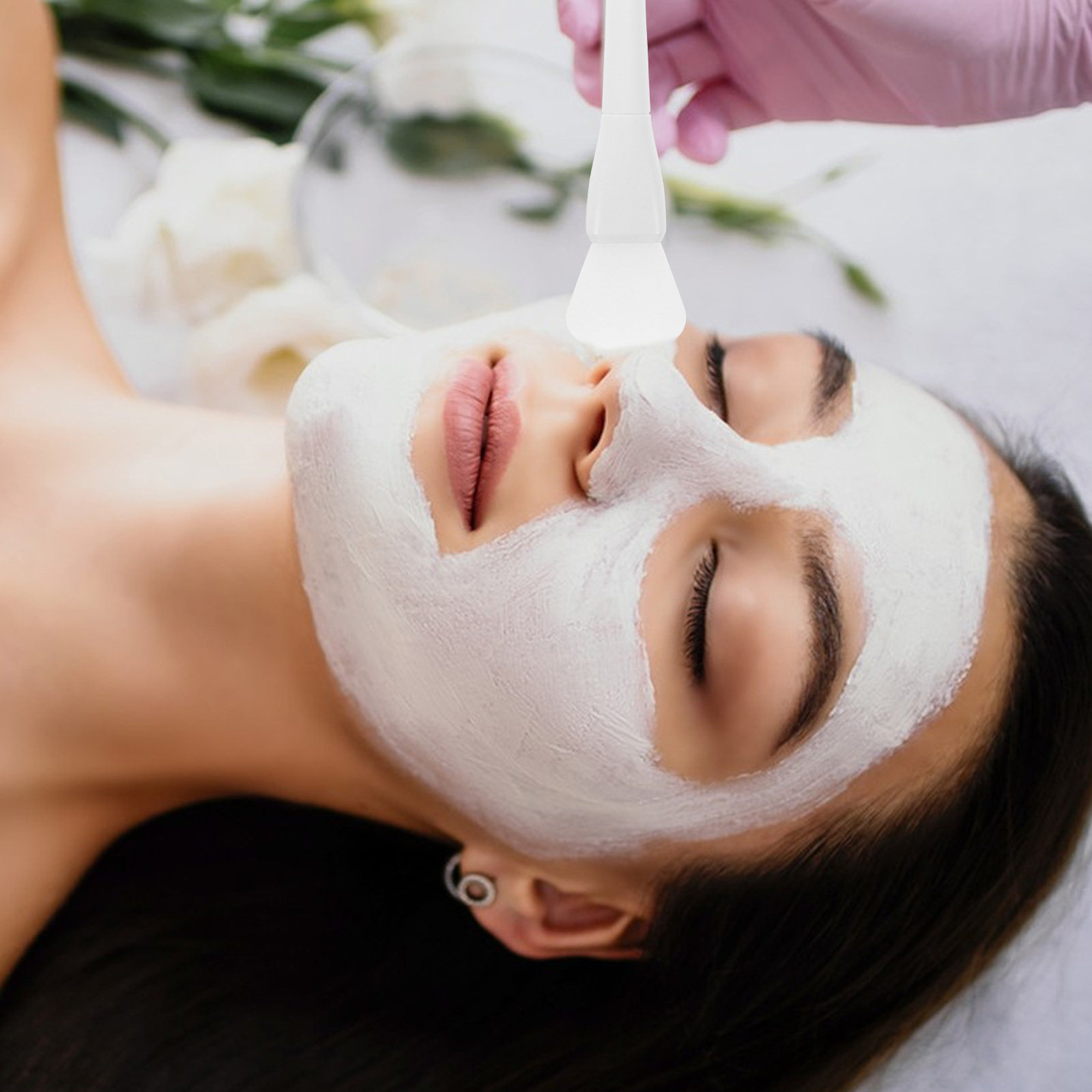 シリコン製フェイスマスクアプリケーター。両端にブラシが付いた - Face Mask Silicone のレビューと価格