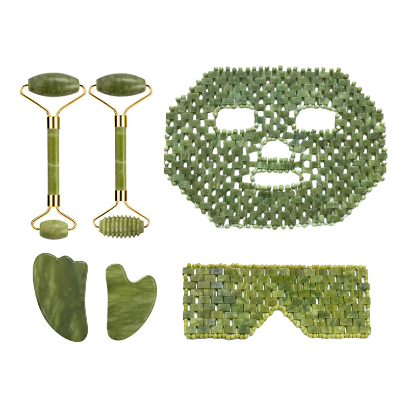 天然 Xiuyan 翡翠フェイシャルマスクガッシュスクレーパ - Jade Roller Stone のレビューと価格